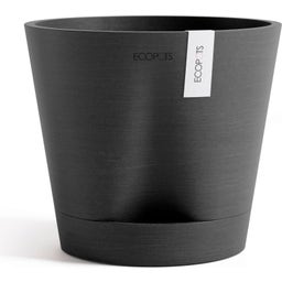 Ecopots Venice 2 Pflanztopf dunkelgrau - Ø 20 cm, Höhe 17,5 cm