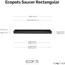 Ecopots Bruges Blumenkasten-Untersetzer 45 cm - Dunkelgrau