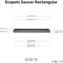 Ecopots Bruges Planter Saucer 45 cm - Grey