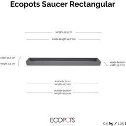 Ecopots Bruges Planter Saucer 45 cm - Grey