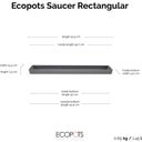 Ecopots Bruges Planter Saucer 55 cm - Grey