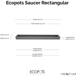 Ecopots Bruges Planter Saucer 55 cm - Grey