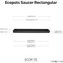 Ecopots Bruges Blumenkasten-Untersetzer 55 cm - Dunkelgrau