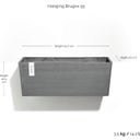 Ecopots Bruges Pflanzkasten hängend 55 cm - Grau - 1 Stk.