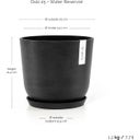 Oslo Pflanztopf mit Wasserreservoir - dunkelgrau - Ø 25 cm, Höhe 21,8 cm
