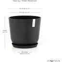 Ecopots Oslo Water Reservoir - Dark Grey - Ø 35 cm, H 30,5 cm