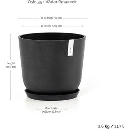 Ecopots Oslo Water Reservoir - Dark Grey - Ø 35 cm, H 30,5 cm