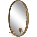 Specchio con Portacandele in Ottone Anticato - Louise