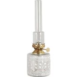 Petroleumlampe "Marja" Straight, wei&szlig;e Blumen