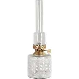 Lampe à Pétrole « Marja » droite, fleurs blanches