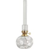 Lampe &agrave; P&eacute;trole &laquo; Marja &raquo; ovale, fleurs blanches