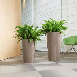 Lechuza RONDO Premium 32 Planter - Taupe glossy