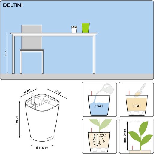 Lechuza Deltini Table Container