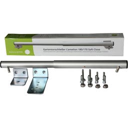 Gartentorschließer Camelion 180/170 Soft Close, Silber - 120er Winkel