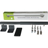 Gartentorschließer Camelion 180/170 Soft Close, 80er Winkel + Platte, Anthrazit matt