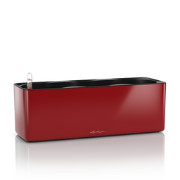 Lechuza CUBE Glossy Triple Tabletop Planter - Scarlet Red High Gloss
