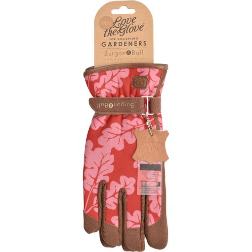 Burgon & Ball Gardening Gloves - Oak Leaf, Poppy