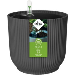 all-in-1 Set Topf vibes rund 25 cm inkl. Bewässerungsystem - anthrazit