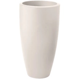 elho Pflanzgefäß june round high - Leinenweiß - Höhe 53 cm
