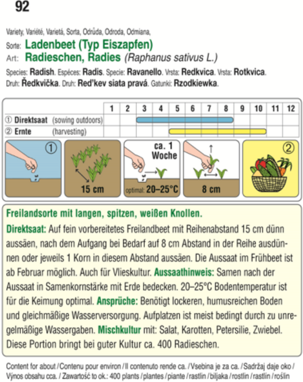 AUSTROSAAT Radish - Ladenbeet - 1 Pkg