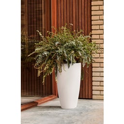 elho Pflanzgefäß june round high - Leinenweiß - Höhe 53 cm