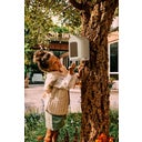 elho cosy vogelfutterhaus 18cm - pilzbeige