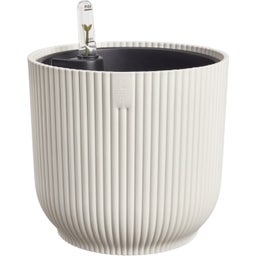 all-in-1 vibes round 18 cm + Inserto per Autoirrigazione - Bianco lino