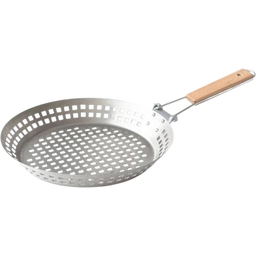 Grillpfanne Edelstahl mit Klappgriff für Bratfeuer - 1 Stk.