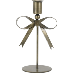 Chic Antique Kerzenständer mit Schleife - H 18 / L 10,5/ B 7,5 cm