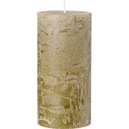 Ib Laursen Rustikale Kerze Höhe 14 cm - Olivgrün