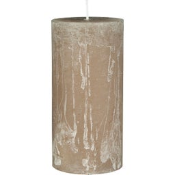 IB Laursen Rustieke Kaars - Hoogte 14 cm - Linnen