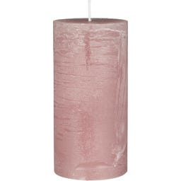 IB Laursen Rustieke Kaars - Hoogte 14 cm - Malve