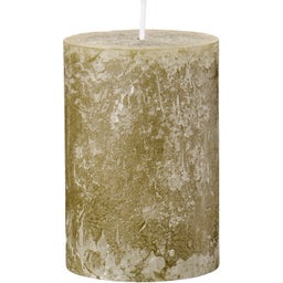 Ib Laursen Rustikale Kerze Höhe 10 cm - Olivgrün