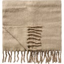 Ib Laursen Plaid mit Fransen - Leinenfarbig