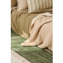 Ib Laursen Decke mit Karo-Stickerei - Natur / Offwhite