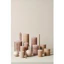 IB Laursen Rustieke Kaars - Hoogte 14 cm - Linnen