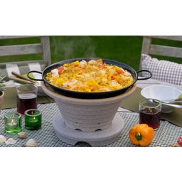 Bratpfanne Stahl emailliert für Bratfeuer