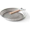 Grillpfanne Edelstahl mit Klappgriff für Bratfeuer