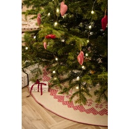 IB Laursen Christmas Tree Rug - Neutral/Red
