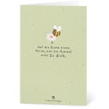 Grußkarten aus Saatpapier - Hat die Blumen einen Knick, war die Hummel wohl zu dick