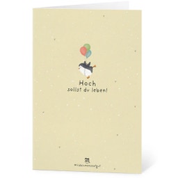 Grußkarten aus Saatpapier - Hoch sollst du leben