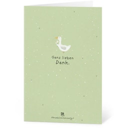 Grußkarten aus Saatpapier - Gans lieben Dank