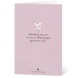 Grußkarten aus Saatpapier - Danke, dass du mir beim Wachsen geholfen hast