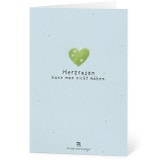 Grußkarten aus Saatpapier - Herzrasen kann man nicht mähen