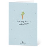 Seed Paper Greeting Card - Ich mag dich mit all deinen Karotten