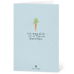 Grußkarten aus Saatpapier - Ich mag dich mit all deinen Karotten
