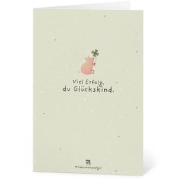 Grußkarten aus Saatpapier - Viel Erfolg du Glückskind