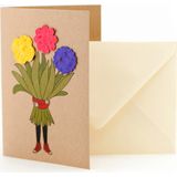 Die Stadtgärtner Floral Greeting Card "Blumenmädchen"