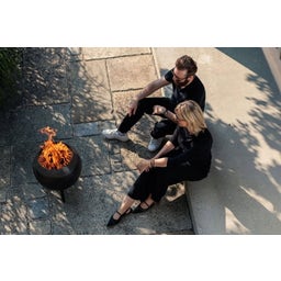 höfats MOON 45 Fire Bowl with Low Base - All Black