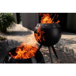 höfats MOON 45 Fire Bowl with High Base - All Black